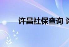 许昌社保查询 许昌个人社保卡查询