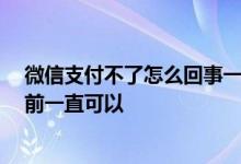 微信支付不了怎么回事一直在转圈 为什么微信支付不了 之前一直可以