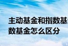 主动基金和指数基金怎么区别 主动基金和指数基金怎么区分