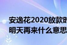 安逸花2020放款时间 2020安逸花一直提示明天再来什么意思