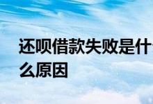 还呗借款失败是什么情况 还呗借款失败是什么原因