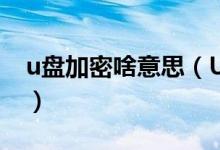 u盘加密啥意思（U盘加密的原理你了解多少）