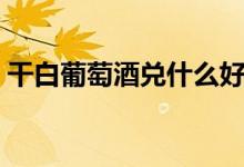 干白葡萄酒兑什么好喝（干白葡萄酒怎么喝）