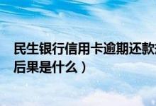 民生银行信用卡逾期还款规则（民生银行信用卡逾期还款的后果是什么）