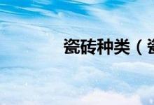 瓷砖种类（瓷砖种类有哪些）