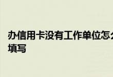 办信用卡没有工作单位怎么填写 办信用卡没有工作单位怎么填写