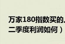 万家180指数买的人多吗（该基金2021年第二季度利润如何）