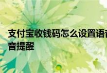 支付宝收钱码怎么设置语音播报器 支付宝收钱码怎么设置语音提醒