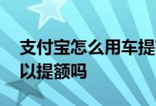 支付宝怎么用车提额 支付宝添加车辆信息可以提额吗
