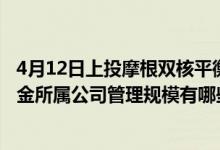 4月12日上投摩根双核平衡混合最新净值是多少（2020年基金所属公司管理规模有哪些）
