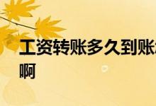 工资转账多久到账怎么查 工资转账多久到账啊