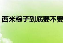 西米粽子到底要不要泡（西米可以包粽子吗）