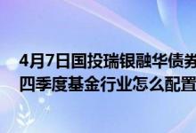 4月7日国投瑞银融华债券近三月以来涨了多少（2021年第四季度基金行业怎么配置）