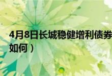 4月8日长城稳健增利债券A最新净值是多少（近一年来表现如何）