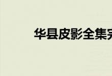 华县皮影全集完整版（华县皮影）