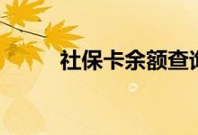 社保卡余额查询怎么查 有什么用 