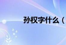 孙权字什么（孙权是谁字什么）