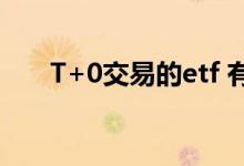 T+0交易的etf 有哪些etf可以t 0交易