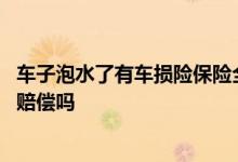 车子泡水了有车损险保险全赔吗 车子泡水后是按车损险全额赔偿吗