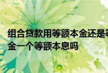 组合贷款用等额本金还是等额本息 组合贷款可以一个等额本金一个等额本息吗