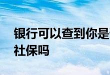 银行可以查到你是否工作了吗 银行可以查到社保吗
