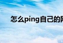怎么ping自己的网速（怎么ping网速）