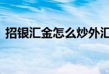 招银汇金怎么炒外汇 招银汇金怎么买入卖出