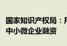 国家知识产权局：用好知识产权质押途径支持中小微企业融资