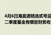 4月6日海富通精选贰号混合累计净值为1.7335元2021年第二季度基金有哪些财务收入
