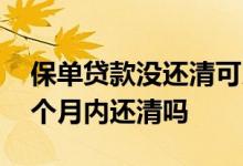 保单贷款没还清可以退保吗 保单贷款必须六个月内还清吗
