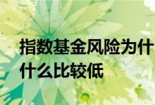 指数基金风险为什么比较低 指数基金风险为什么比较低