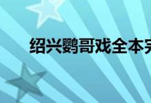 绍兴鹦哥戏全本完整版（绍兴鹦哥戏）