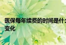 医保每年续费的时间是什么时候 好医保续费每年一样还是有变化