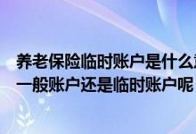 养老保险临时账户是什么意思？参保人如何知晓区分自己是一般账户还是临时账户呢？