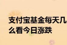 支付宝基金每天几点更新涨跌 支付宝基金怎么看今日涨跌