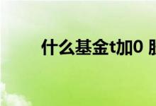 什么基金t加0 股票基金是t加0的吗