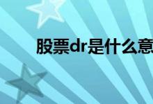 股票dr是什么意思（什么是股票dr）