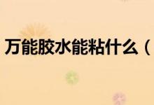 万能胶水能粘什么（万能胶水能粘什么材料）