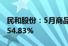 民和股份：5月商品代鸡苗销售收入同比下降54.83%