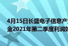 4月15日长盛电子信息产业混合A一个月来下降10.8%该基金2021年第二季度利润如何