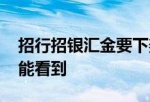 招行招银汇金要下架了吗 招银汇金收益在哪能看到