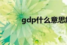 gdp什么意思解析 gdp什么意思