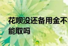 花呗没还备用金不能取吗 花呗没还备用金不能取吗