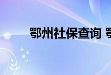 鄂州社保查询 鄂州个人社保卡查询