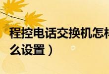 程控电话交换机怎样编号（程控电话交换机怎么设置）