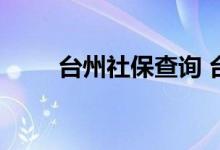 台州社保查询 台州个人社保卡查询