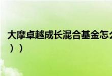 大摩卓越成长混合基金怎么样（成立以来涨了多少 （4月8日））