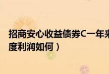 招商安心收益债券C一年来涨了多少（该基金2021年第二季度利润如何）