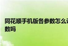 同花顺手机版各参数怎么设置使用 同花顺手机版可以修改参数吗