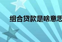 组合贷款是啥意思 组合贷款是什么意思